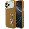 Karl Lagerfeld - Hardcase Script Logo puzdro pre iPhone 17 Pro Max - hnedé