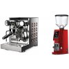 Rocket Espresso Appartamento TCA, copper + Eureka Atom W 75, ferrari red