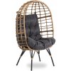 Mebel Elite Kreslo záhradný relaxačný MADISON, sivá