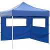 Skladací stan s 2 stenami 3x3 m modrý