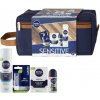 NIVEA MEN Sensitive Gél na holenie, Balzam po holení, roll-on, Labello darčeková kazeta