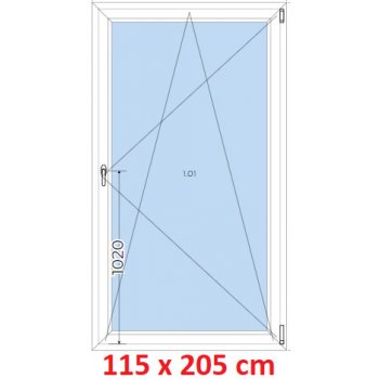 Soft Plastové okno 115x205 cm, otváravé a sklopné