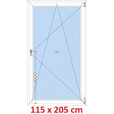 Soft Plastové okno 115x205 cm, otváravé a sklopné