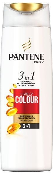 Pantene Pro-V Lively color šampón 3v1 šampón kondicióner a maska v jednom 360 ml