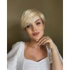 Krátka plavá blond parochňa Olana z pravých a umelých vlasov