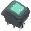 Kolískový prepínač 250V/15A ON-ON, vodotesný, zelený