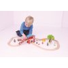 Bigjigs Rail Drevená vláčikodráha hasičská stanica