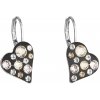 Evolution Group Náušnice bižutéria so Swarovski krištáľmi zlaté srdce 51043.3