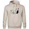 Mačka a gitara WC - Oversized mikina pánska Moon - kratšia + širšia - 3XL ( Ľadovo sivá )