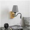 Brilagi | Brilagi - LED Nástenná lampa NUBILA WOOD 1xE27/25W/230V + LED/3W dub/šedá | BG1564B