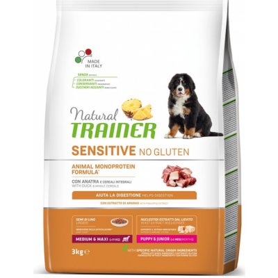 Trainer Natural Sensitive No Gluten Puppy & Junior Medium / Maxi Duck 3 kg