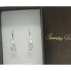 For You Náušnice Swarovski elements polygon drop sivé- Crystal Silver Shade 13mm - 14520