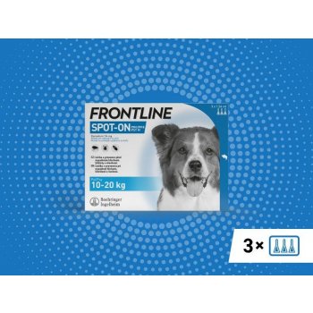 Frontline Spot-On Dog M 10-20 kg 3 x 1,34 ml