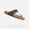 Pánske šľapky Geox Sandal Ghita tmavo hnedá 46