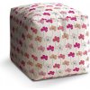 Sablio Taburet Ružové kvietie: 40x40x40 cm
