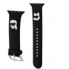 Karl Lagerfeld Karl and Choupette Head NFT Řemínek pro Apple Watch 42/44/45/49 Black KLAWLSLKCNK