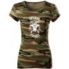DRAGOWA dámske tričko special forces, maskáčová 150g/m2 - M
