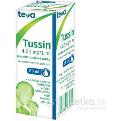 TUSSIN kvapky proti kašlu 25ml