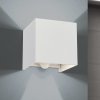 Orion Vonkajšie nástenné svietidlo LED Cube-S, biele, kovové, detektor pohybu - AL 11-1314 weiß/Sensor