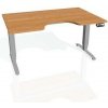 Pracovný stôl Motion Ergo, PO, 3S, 140x61-128x90 cm, jelša/sivá - 1 kus - 1 KS - pamäťové - 60 mesiacov - elektrický polohovateľný - stôl - 90 cm - Hobis - Motion Ergo - 140 cm - 60,5 - 129,5 cm - jel