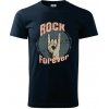 Rock forever ruka - Klasické pánske tričko vyššej gramáže - 2XL ( Tmavomodrá (takmer čierna) )