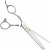 OLIVIA GARDEN SilkCut PRO Thinner Left 6-35´ Silver - kadernícke efilačné nožnice pre ľavákov
