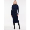 ORSAY Tmavomodré dámske midi šaty s opaskom M