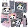 Školská aktovka v sete pre prváčikov Baagl Zippy Panda - 10 dielov