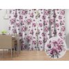 Biante Bavlnený záves Sandra SA-623 Lila orchidey na bielom 150x140 cm
