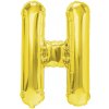 Party Zlatý fóliový balón písmeno H 40 cm