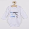 Body s potlačou New Baby 50% MAMIČKA + 50% Otecko - 100% JA modré, 86 (12-18m)