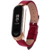 Xiaomi Kožený náhradný náramok pre Mi Band 3/4 Farba: červená - ružovo zlatá (rose gold)
