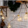 Solight LED dekorativní žárovky na přírodním provazu 10x žárovka 30LED 180cm časovač 3x AA 1V242