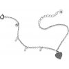 Strieborný náramok AG 925/1000 SO ZIRKÓNOVÝM SRDIEČKOM SB182