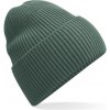 Beechfield Čepice B 384R s manžetou, pletená, dlouhá COT53384Raac99-marine gree UNI Zelená marine