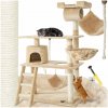 tectake 401855 Kočičí škrabadlo Marcel 141 cm sisal