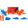 sada plastů KTM, RTECH (oranžovo-modrá, 7 dílů vč. krytů vidlic) M400-1293