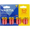8 x VARTA MAX POWER LR6 AA LongLife – Alkalické batérie pre náročné zariadenia LongLife Varta Longlife Max Power AA 8ks 4706101418