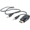 Gembird adaptér HDMI (M) na VGA (F) + 3.5 mm audio (M na M), single port, čierny A-HDMI-VGA-02