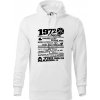 1972 v kocke - Mikina pánska Cape s kapucňou - M ( Biela )
