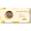 Personal Banner na krstiny s fotkou - Orange Rozmer banner: 130 x 65 cm