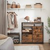 Goleto Shoe rack with folding shelves | rustic brown