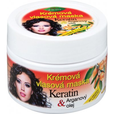 Bione BIO Keratin + argánový olej Krémová vlasová maska 260 ml