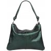 NovaKabelka.sk Giuseppina Verde Lucida kožená talianska kabelka zelená