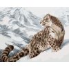 ZUTY Maľovanie podľa čísel - MAČACIE ZVIERA NA SNEHU Rámovanie: vypnuté plátno na rám, Rozmer: 80x100 cm