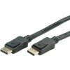 Kábel DisplayPort M/M 15m, 4K@60Hz, DP v1.2, 21.6Gbit/s, aktívny, jednosmerný, čierny, pozl. konekt
