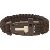Highlander Paracord - náramek, trojzubec, píšťalka, křesadlo - černý