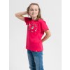 CityZen - DOROTKA Detské tričko malinové s potlačou Jarná sýkorka 164-170