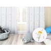 Biante Detský bavlnený záves Sandra SA-497 Žlté bylinky na bielom 150x180 cm