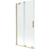 Mexen Velar, 2-krídlová posuvná vaňová zástena 90 x 150 cm, 8mm číre sklo, zlatý matný profil, 896-090-000-01-55